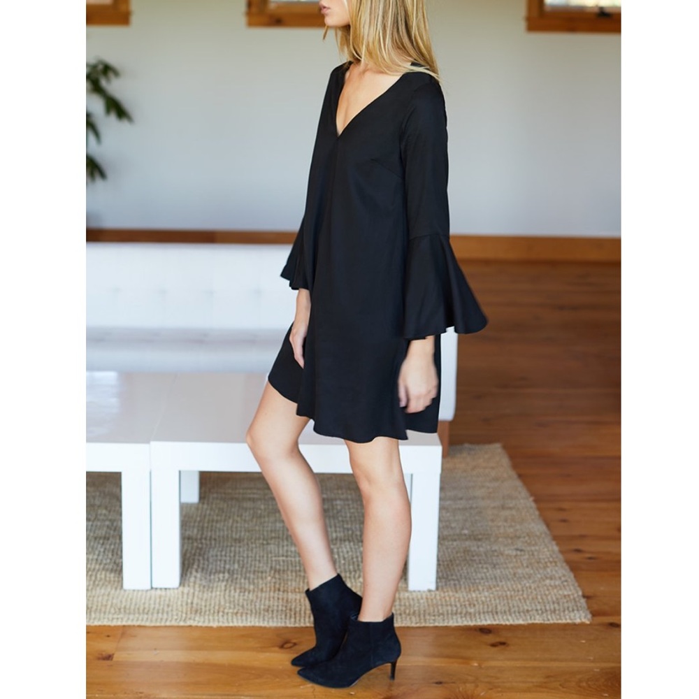 Emerson Fry Bell Sleeve Dress- Black